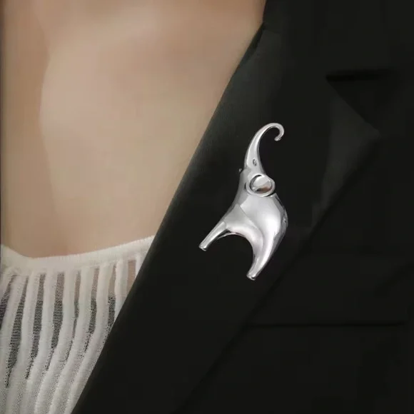 Elephant Gold Stainless Steel Waterproof Brooch - Picture 3 of 16